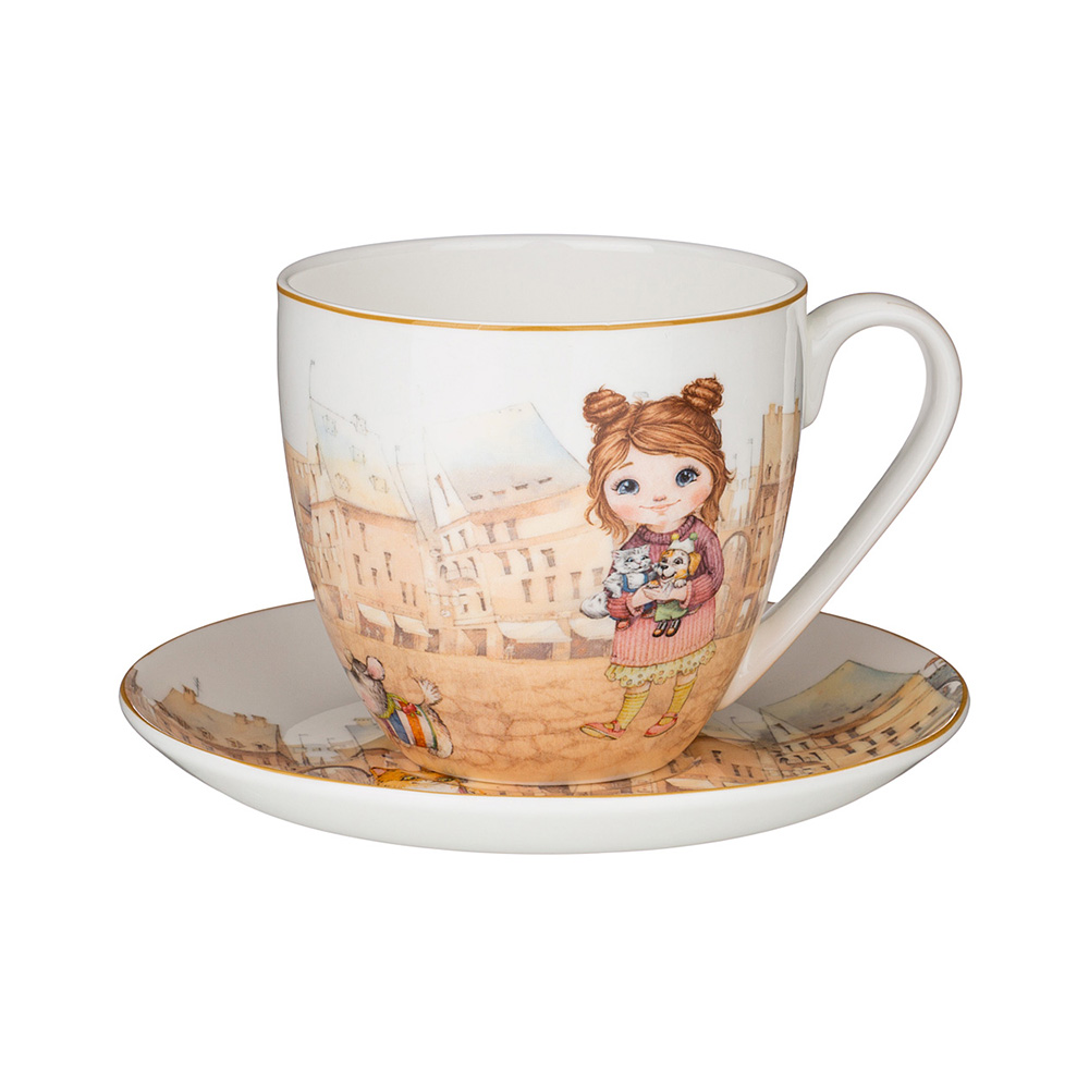 415-2199 Посуда фарфоровая Чайная пара"FASHION PRINCESS" 430 мл Lefard 