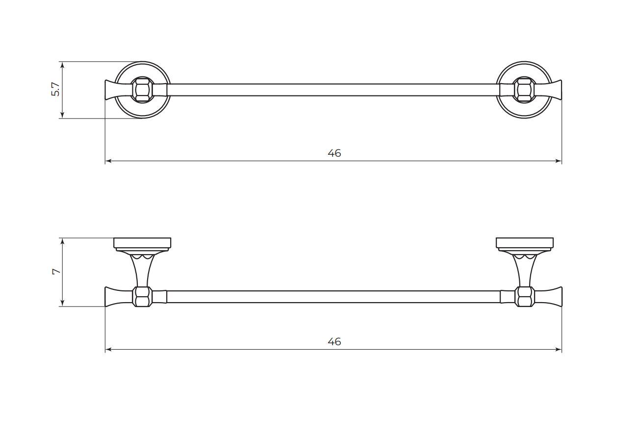 Латунный держатель для полотенец Gaia Mobili BETA MTBED151 / MTBED152 / MTBED153 ARCH-00006763 - Вид №4
