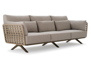 3 местный полиэстер веревка плетеный диван