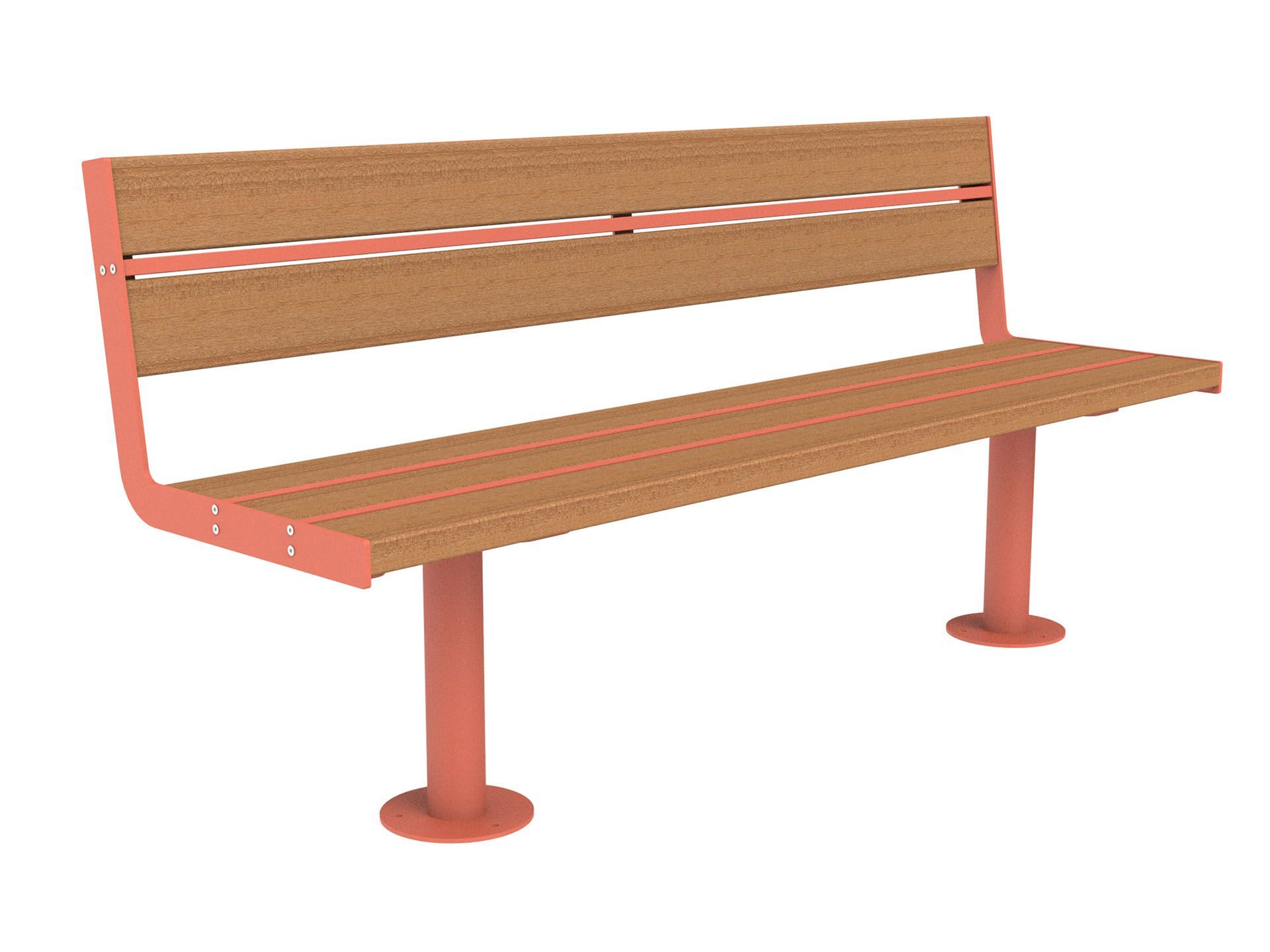 Скамья из окуме со спинкой Lazzari Joy ARCH-00135129 - Вид №4