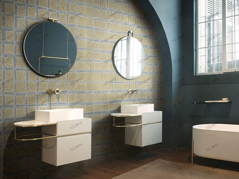 Tecnografica Узорчатые обои в ткани современного стиля Collezioni d'arte sun-id-1399518