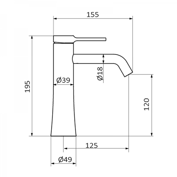 Смеситель для раковины TIME GRB MIXERS 47544470 - Вид №1