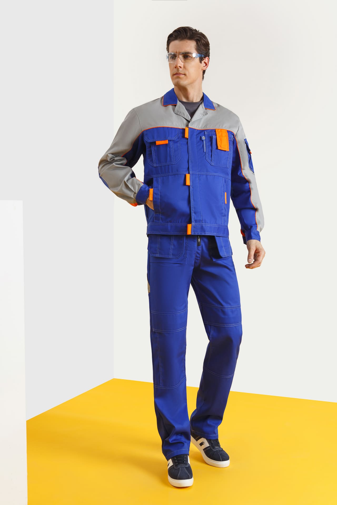 65253 Костюм "Профессионал-2" василек-светло-серый  Летняя спецодежда  размер 60-62/158-164  - Вид №8