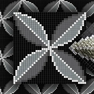МОЗАИКА ИЗ СТЕКЛА MZ-02 BLACK ALMA ПАННО 15