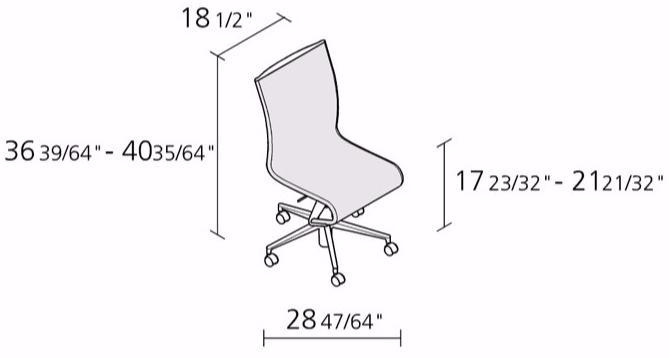 Alias Регулируемое по высоте вращающееся офисное кресло на колесиках Frame sun-id-1404413 - Вид №1
