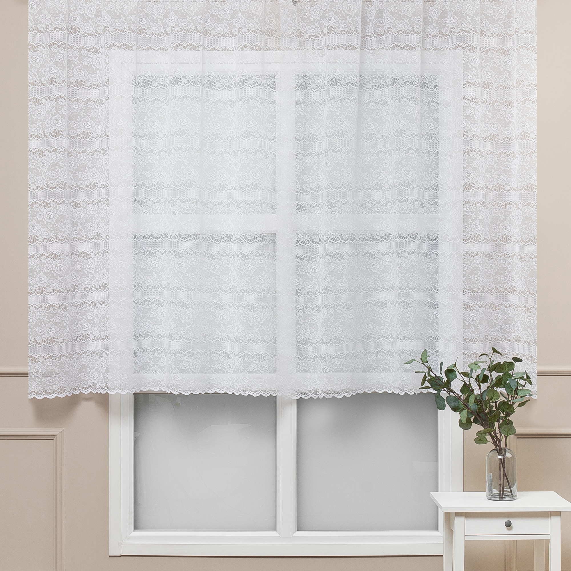 Тюль жаккард 'Розочки' белый 150 см TEX REPUBLIC 85486198 STLM-0063104 - Вид №6