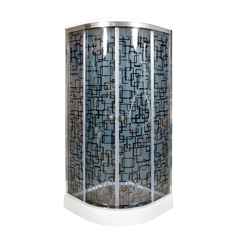 V1215 Душевая кабина DETO Серия V BМ1590 стандартная BLACK - Вид №1