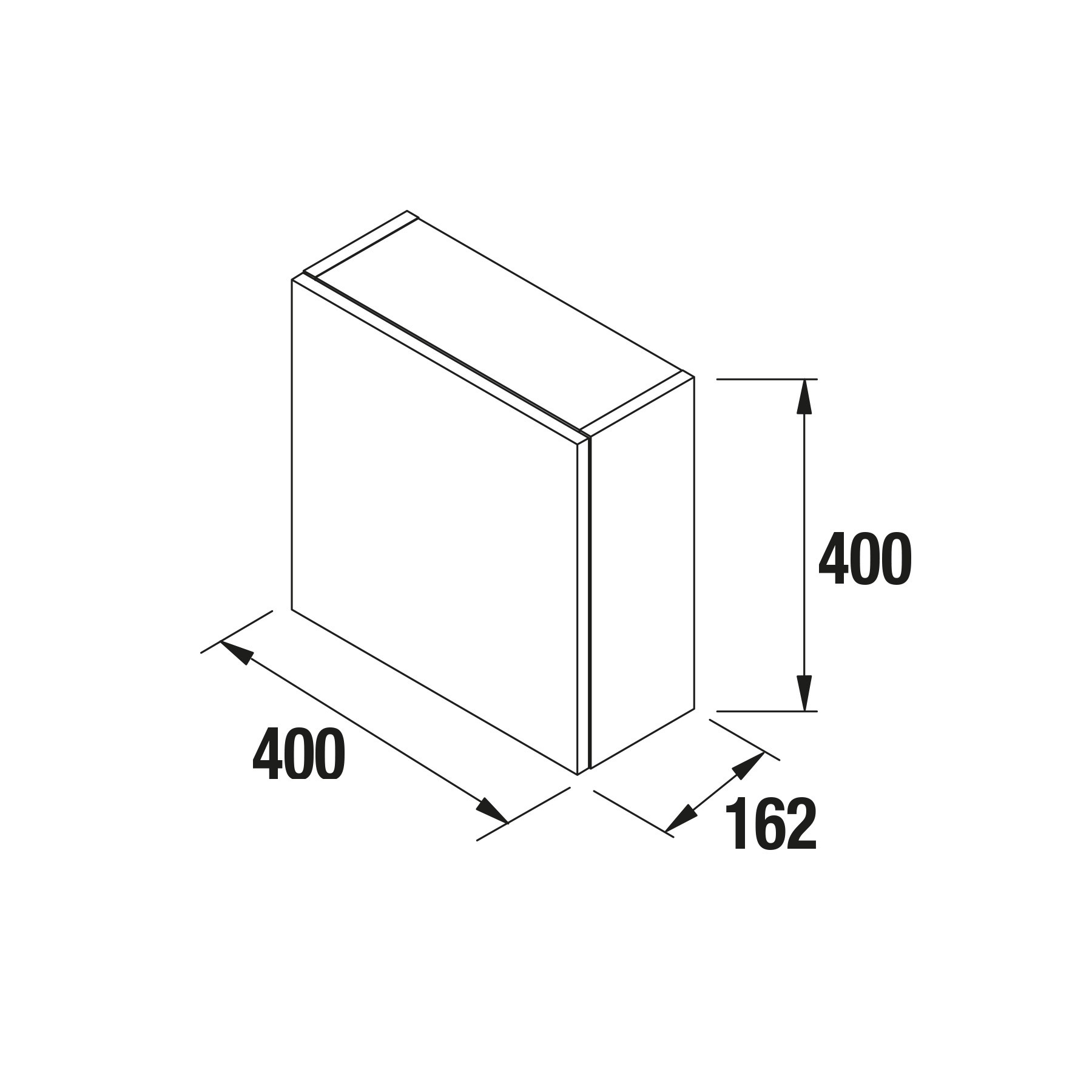 23215 SALGAR Модуль АЛЬЯНС 400 двусторонний 1 дверный ALSACIA 400 x 400 x 162 мм Эльзасия  - Вид №2