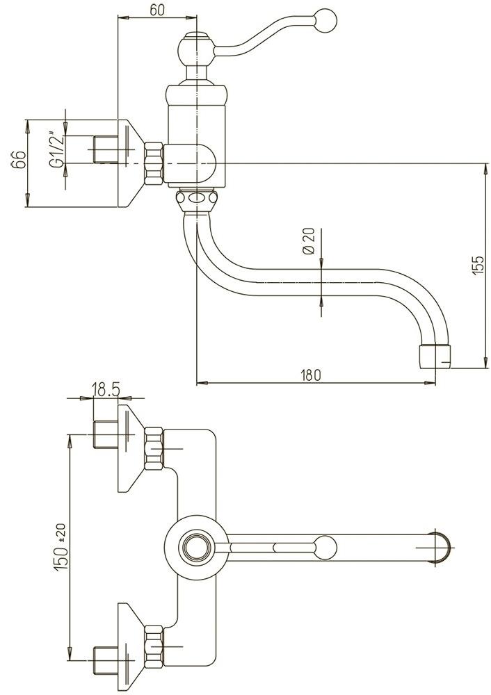 Paini Duomo 88CR501 смеситель для раковины - Вид №1