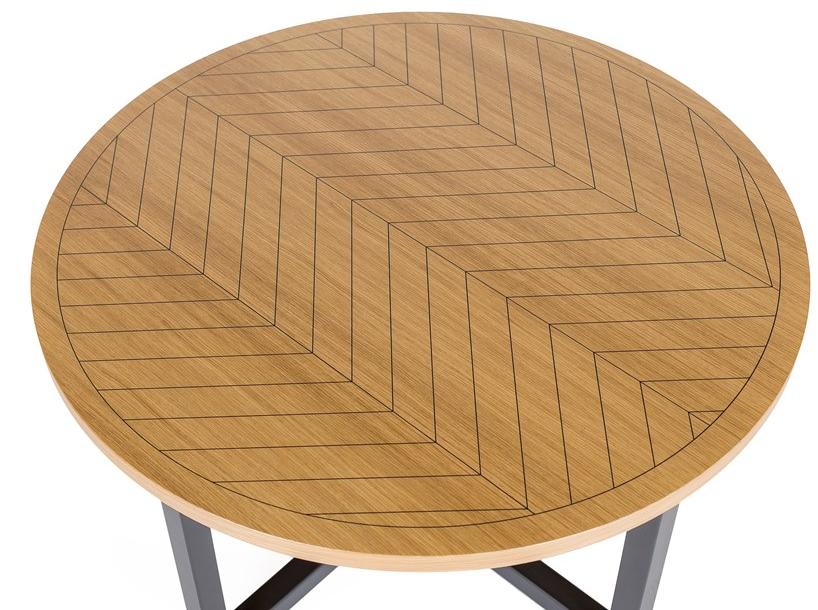 Woodman Круглый журнальный столик из фанерованной древесины Camden 254221701012 - Вид №3