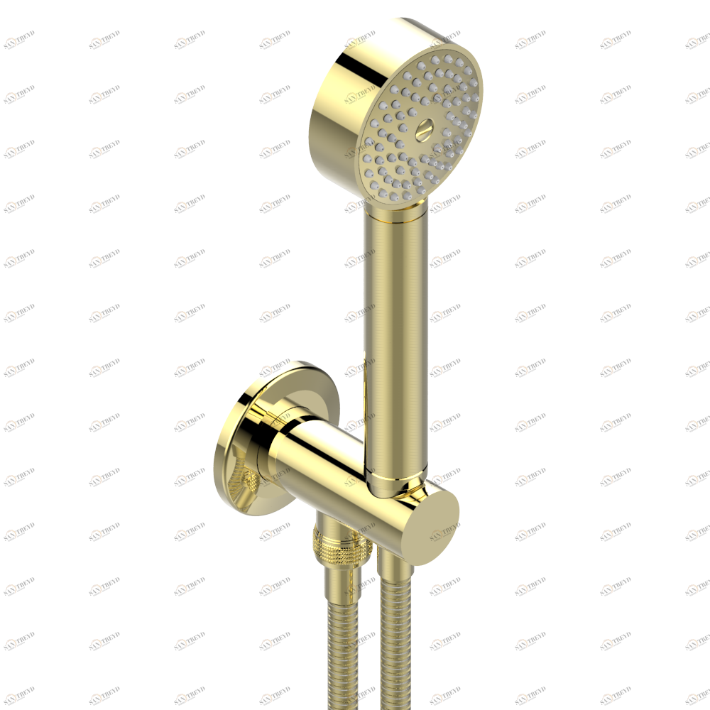 G9K-54 Душ ручной стильный встраиваемый в стену, шланг и патрубок для душа с крючком Thg-paris System cristal с рукоятками Покрытие PVD латунь G9K 54 CAT.F