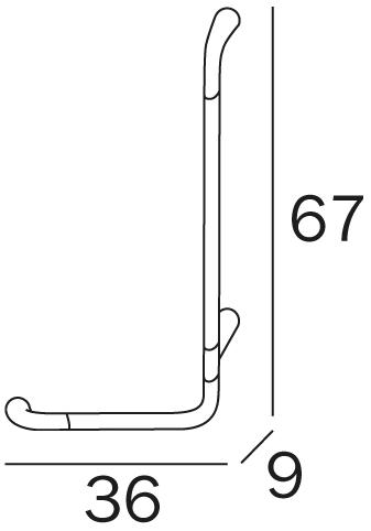 INDA® Поручень с фиксированным углом вертикальный Confort sun-id-1481112 - Вид №4