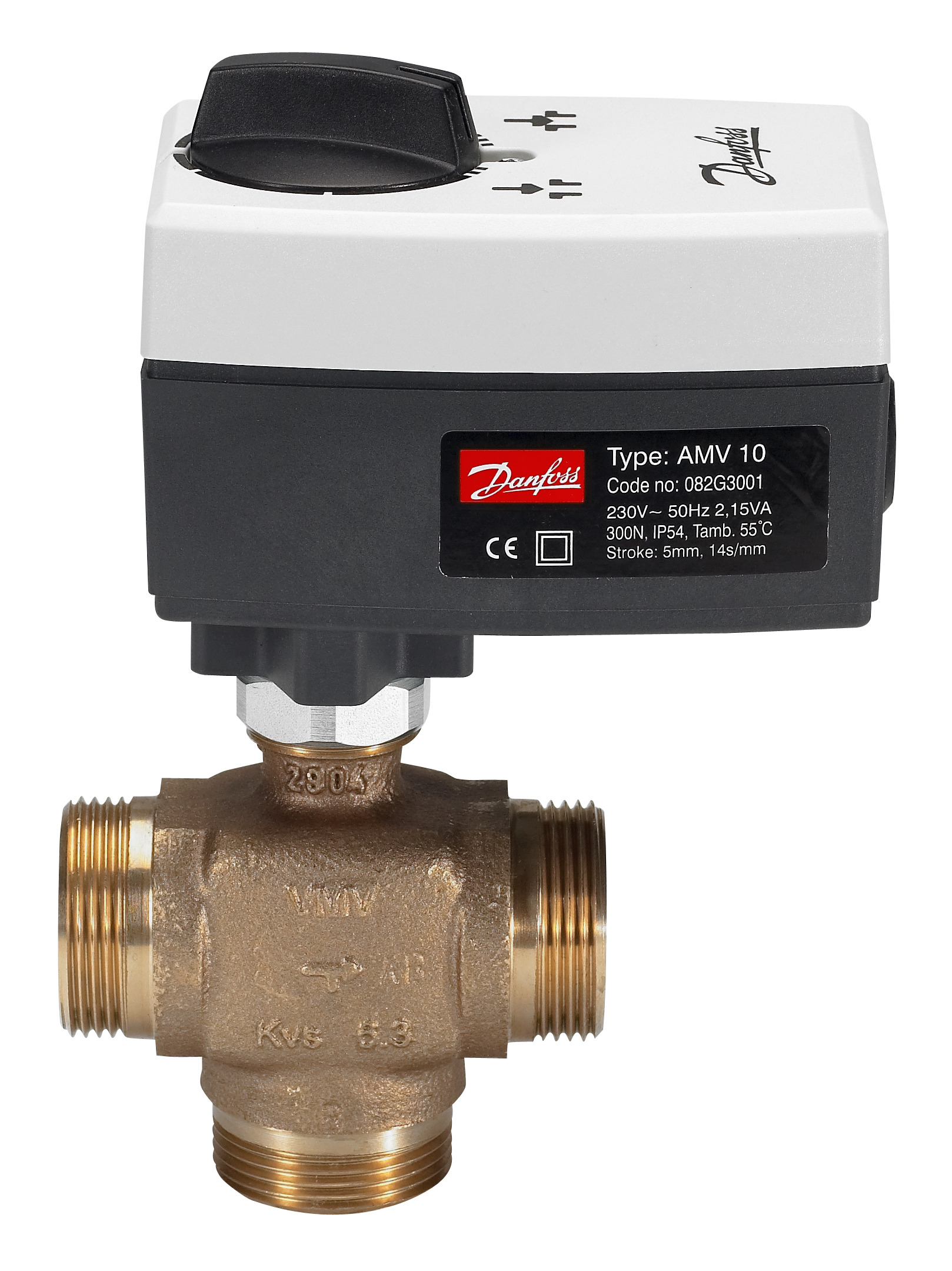 Danfoss Клапан регулирующий седельный трехходовой VMV Регулирующий клапан 3-ходовой VMV Ду 20 065F0020  - Вид №12