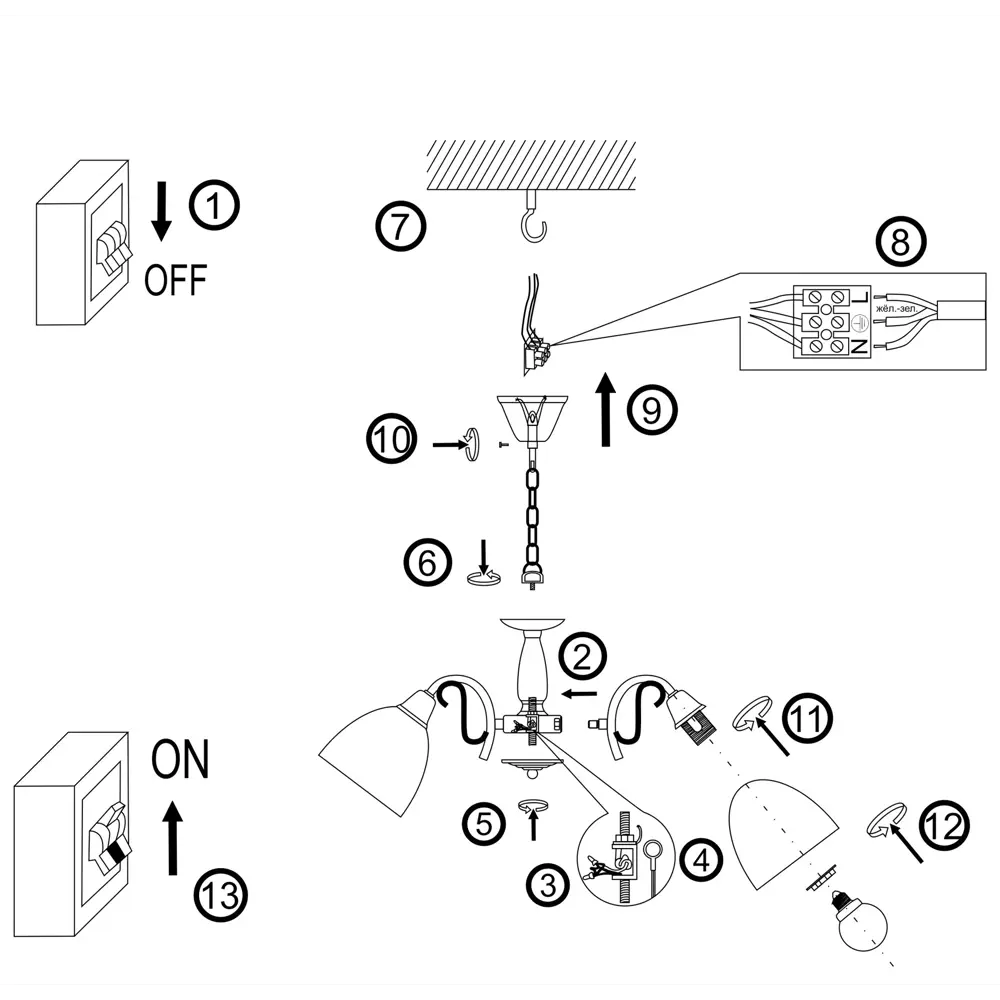 Люстра КЛЮЧНИК «Богема» — элегантное освещение для гостиной в неоклассическом стиле 82674260 STLM-0033632 - Вид №14