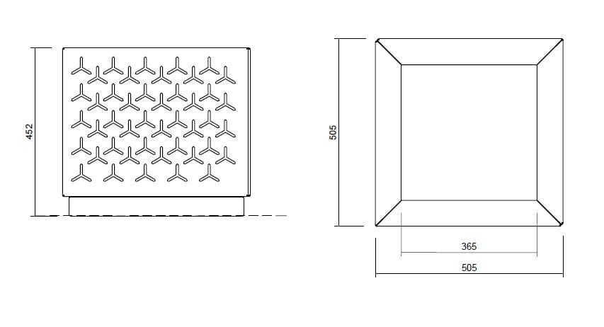 Квадратная стальная плантатор Studio Città Elvia ARCH-00123771 - Вид №1