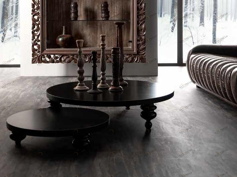 CorteZari Низкий круглый журнальный столик для гостиной Zoe gold 209-rt1/215-rt2