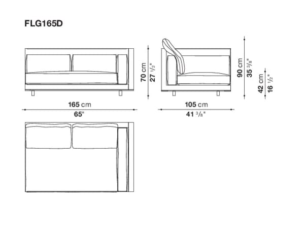 4-местный тканевый диван с деревянным каркасом Maxalto FLORIUS ARCH-00043145 - Вид №2