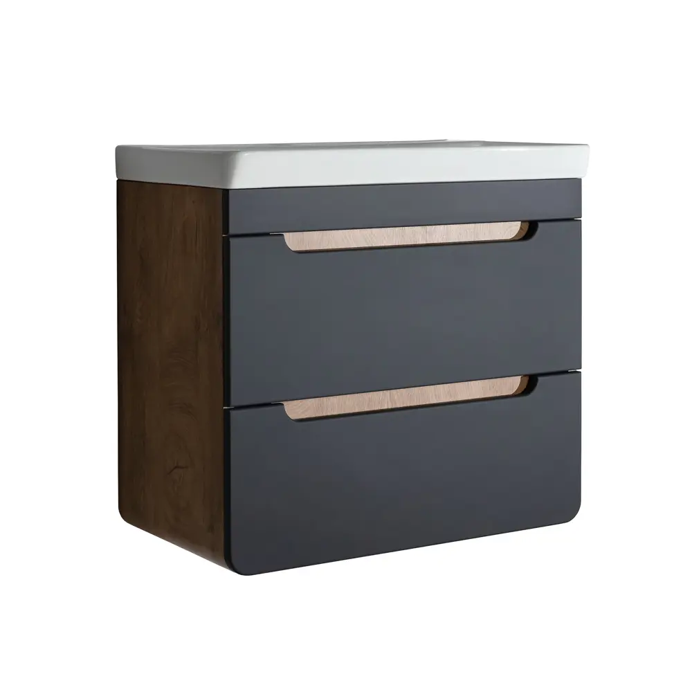 Подвесная тумба Santreyd Окинава для раковины 70 см графит 86516199 Ванная комната STLM-0069524