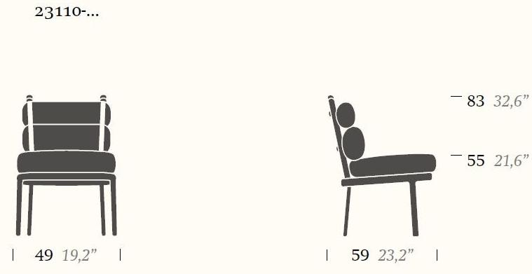 Kettal Садовый стул из ткани Roll #23110 - Вид №3