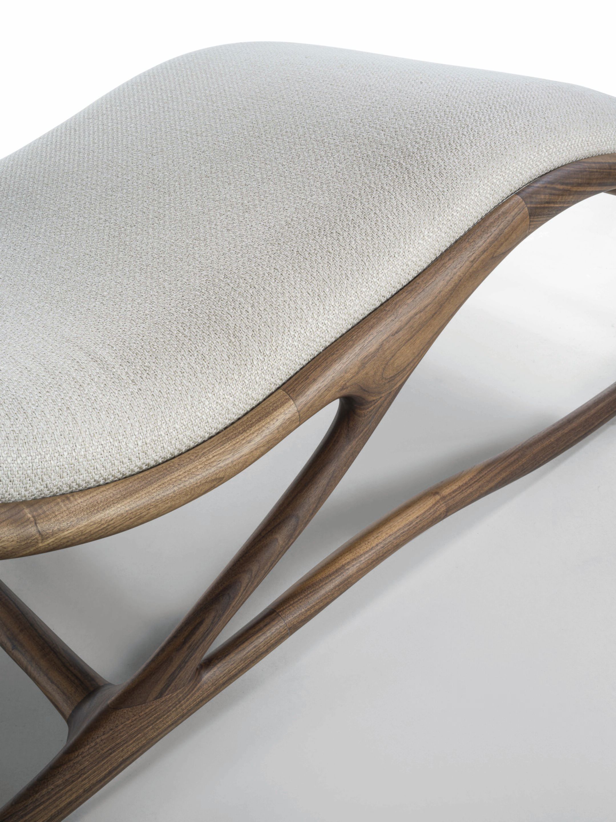 Съемный шезлонг из массива грецкого ореха и ткани Porada двадцать четыре ARCH-00153124 - Вид №4