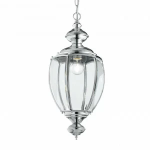 Подвесной светильник Ideal Lux Norma SP Big Cromo IDEAL LUX NORMA CROMO 072302 Прозрачный;серебро
