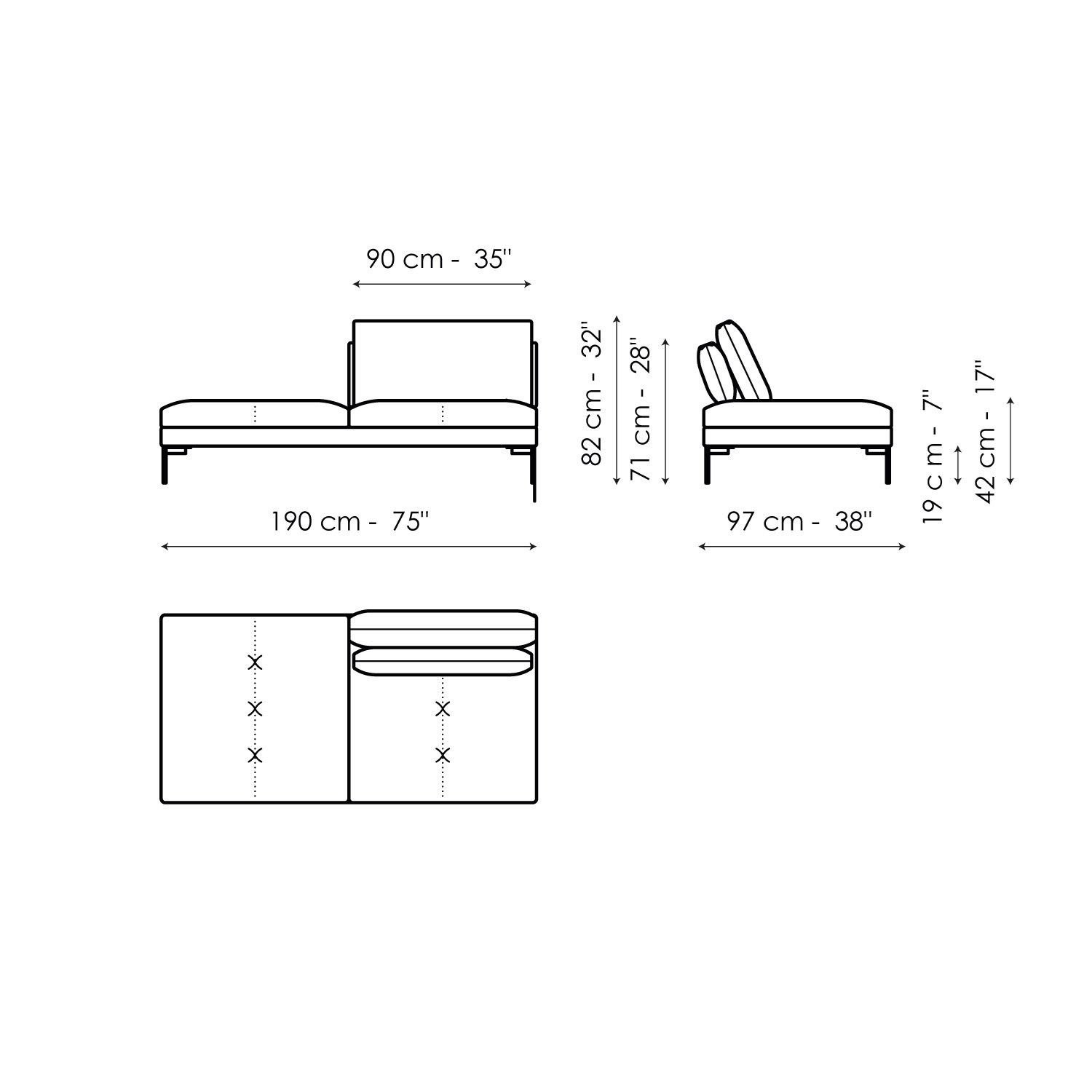 Тканевый диван с полуостровом BONALDO ALIANTE ARCH-00041242 - Вид №20