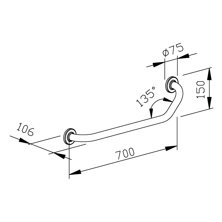 BF635 Угловой поручень 135° WAGNER_EWAR BARRIER-FREE LIVING Wagner Ewar  - Вид №1