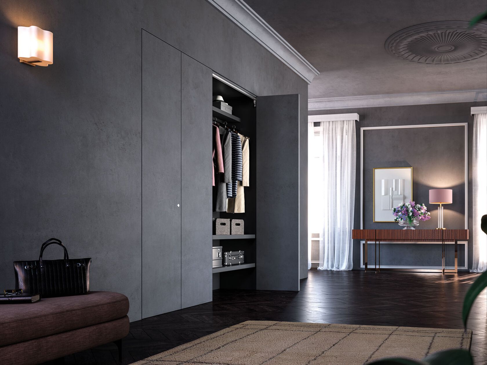 Flush-to-wall closing systems with paintable door panel Eclisse ECLISSE Syntesis ARCH-00109790 - Вид №7