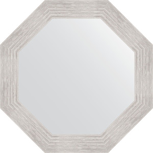 BY 3997 Зеркало в багетной раме - серебряный дождь 70 mm EVOFORM Octagon