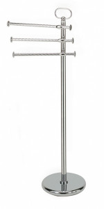 G696(02) Stil Haus Giunone, cтойка: 3 полотенцедержателя, цвет хром - золото