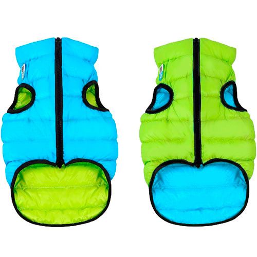 ПР0038389 Куртка для собак двухсторонняя размер S 30см салатово-голубая AiryVest 