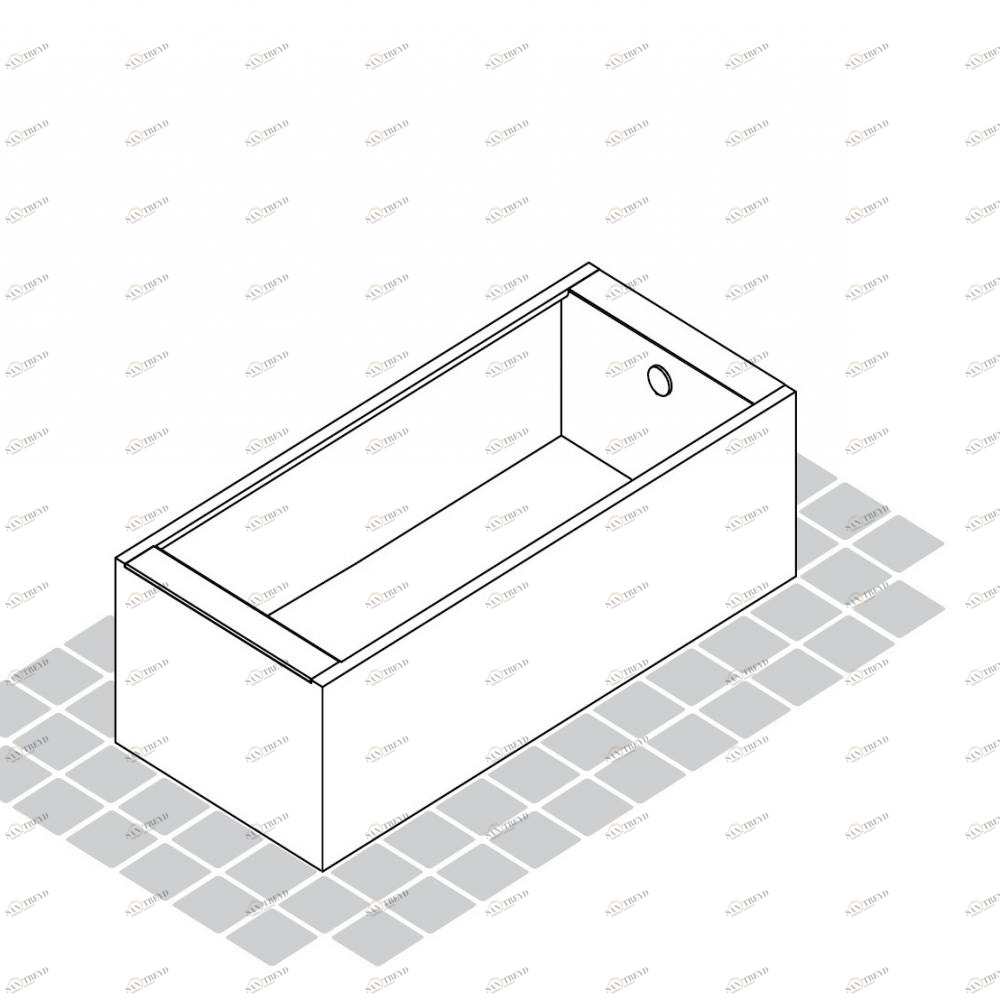 Напольная ванна Petra Bath 180х75 Glass1989 PAD0