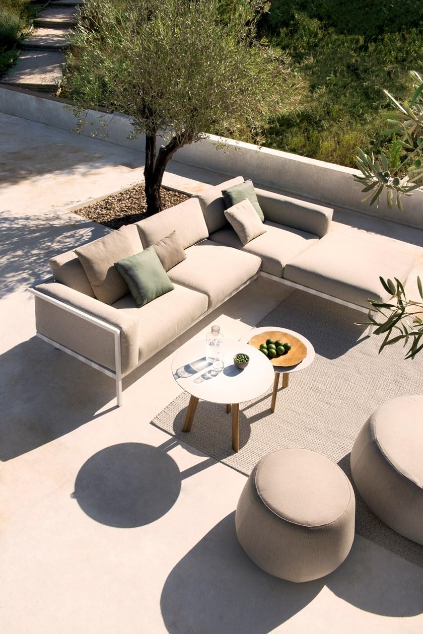 TRIBÙ Угловой диван из ткани с шезлонгом Natal alu sofa sun-id-1400871 - Вид №11