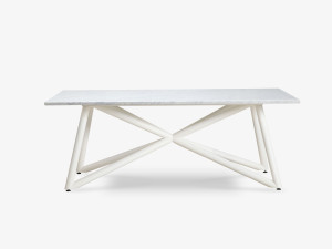 Прямоугольный садовый стол из каррарского мрамора