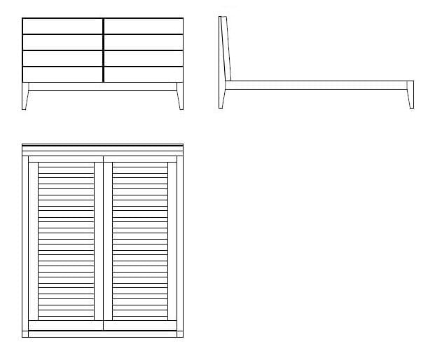Вишневая кровать с мягким изголовьем Morelato современный ARCH-00122037 - Вид №6