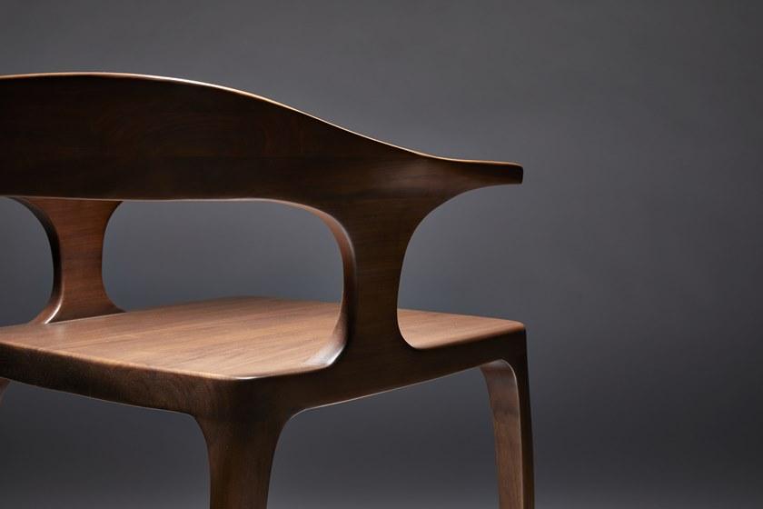 REDA AMALOU DESIGN Стул из орехового дерева sun-id-1479520 - Вид №2