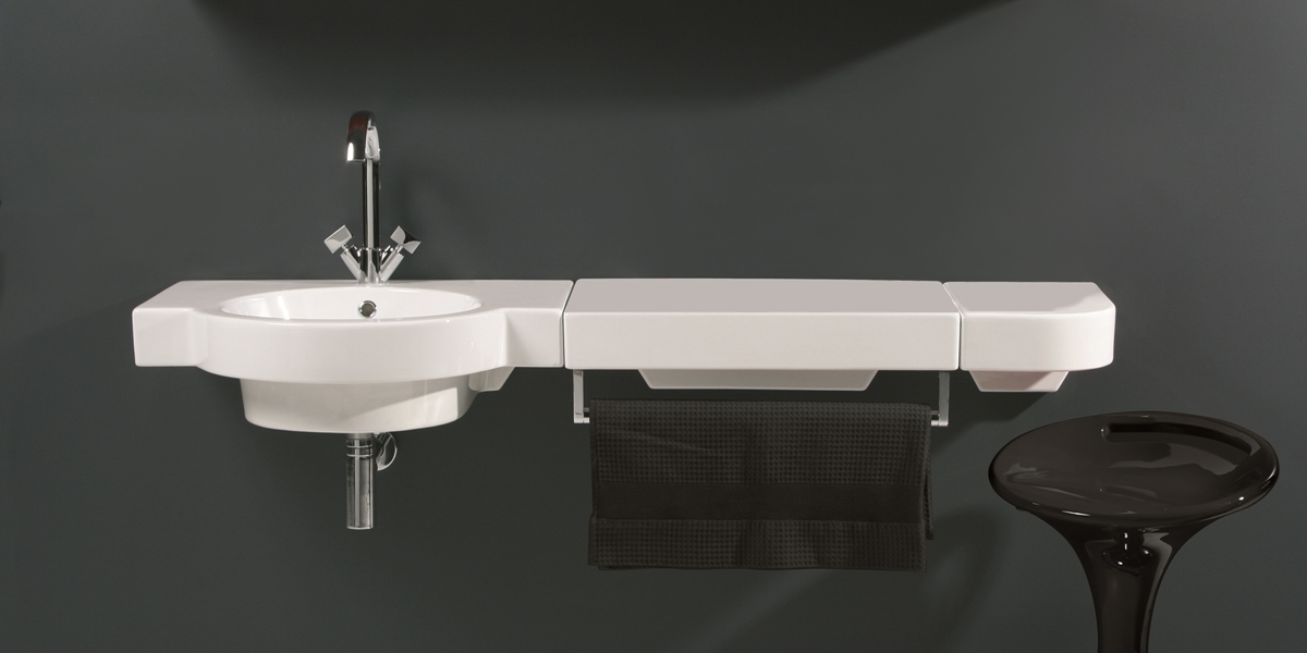 TL80 Подвесная раковина настенная овальная Olympia Ceramica  белая  - Вид №2