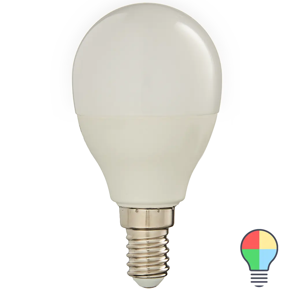 Лампа умная светодиодная Wi-Fi Ledvance Smart Plus E14 220-240 В 5 Вт шар малый матовая 470 лм, изменение цвета RGB 84515117 STLM-2013480 