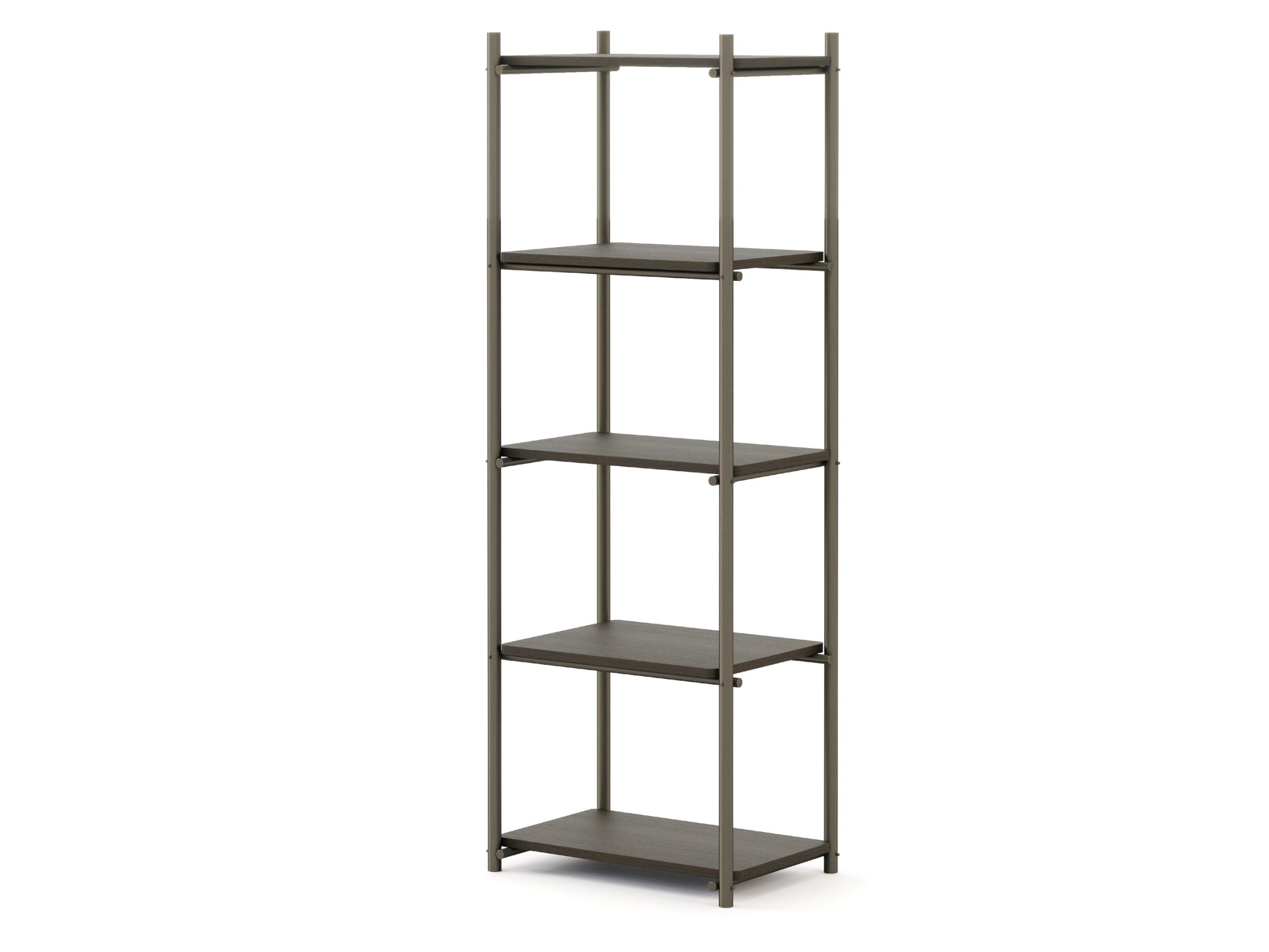 Книжный шкаф из нержавеющей стали и дерева Stylish Club His &amp ARCH-00145222