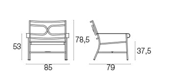 Стальное садовое кресло с подлокотниками emu Collier ARCH-00078997 - Вид №6