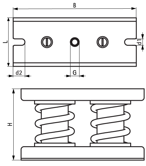2802008000 VibraTek® MS-2X Spring Mount high performance spring isolator for medium to heavy machinery walraven  - Вид №1