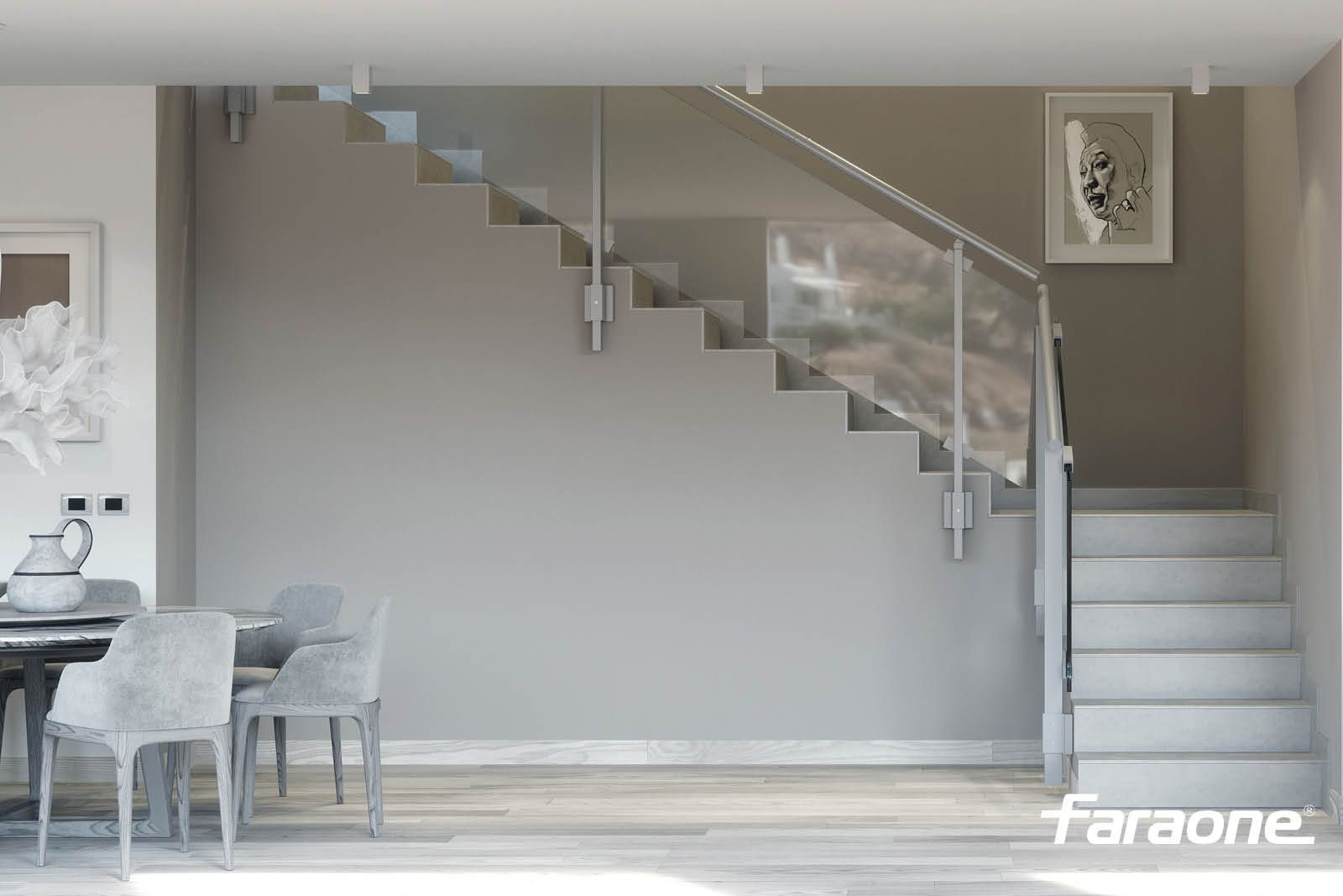 Перила из алюминия и стекла FARAONE Maior Evo ARCH-00057593 - Вид №1