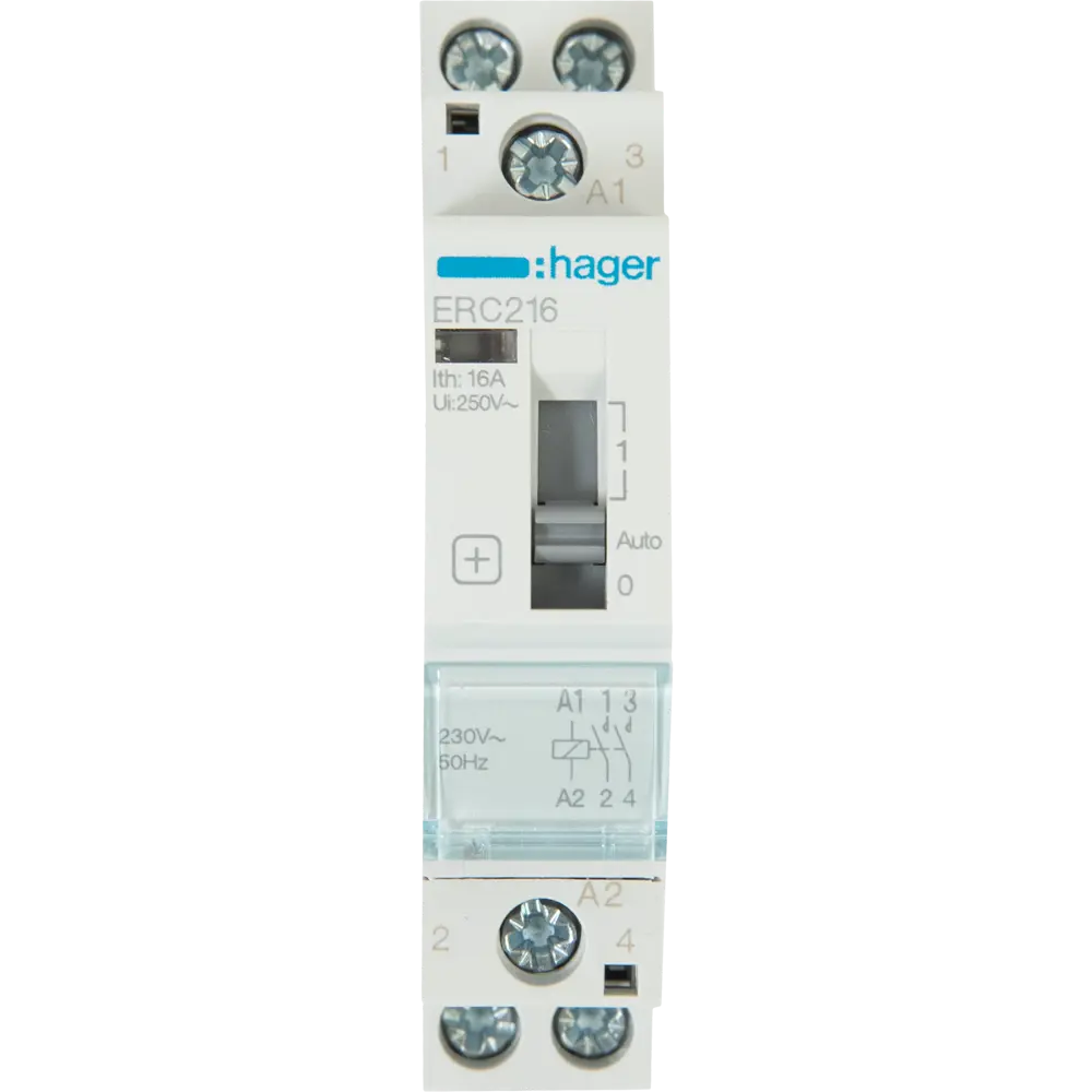 Контактор модульный Hager 2НО, 16А, 230 В STLM-2162164 - Вид №1