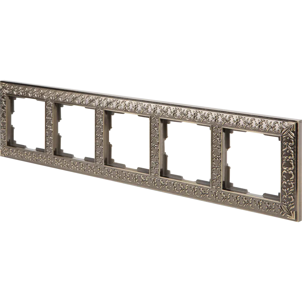 Рамка для розеток и выключателей Werkel Antik 5 постов цвет бронза STLM-2186280 - Вид №1