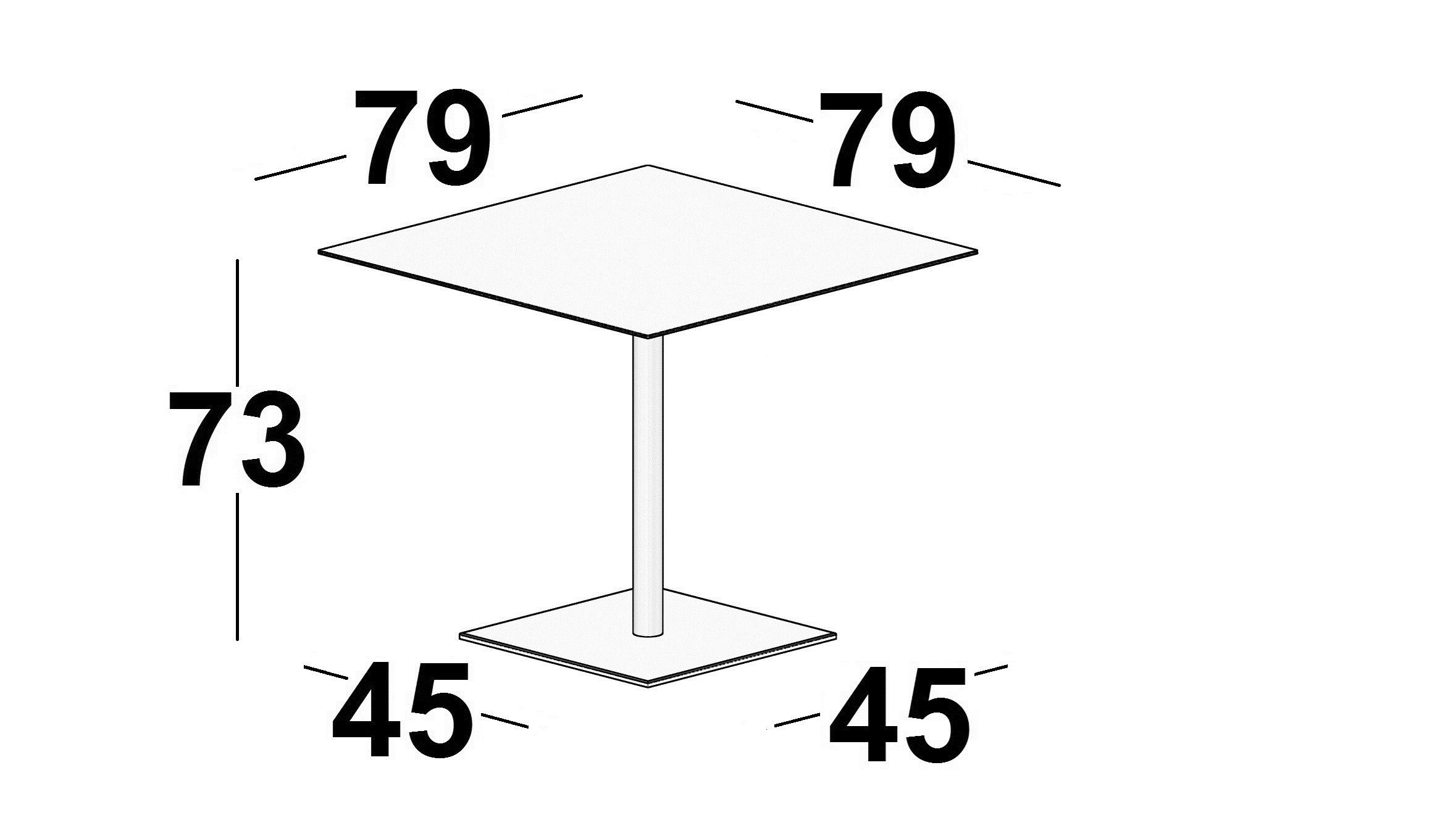 Квадратный стол HPL с основанием для спиц Luxy склеивание ARCH-00141703 - Вид №3