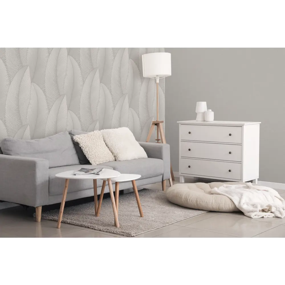 Флизелиновые обои Ateliero Divo серые с растительным рисунком 89423652 STLM-1571622 - Вид №5