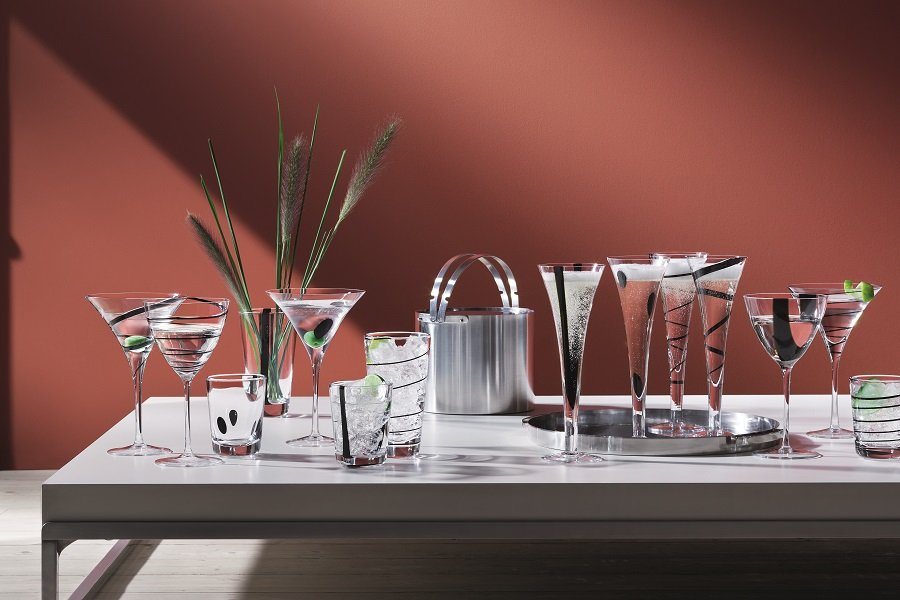 Набор из 4 бокалов для коктейлей 250 мл Jazz LSA INTERNATIONAL JAZZ 00-3863241 Прозрачный;черный - Вид №2