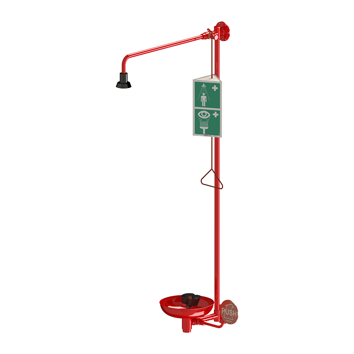 82235 Нержавеющий настенный телой и глазной душ SANELA 