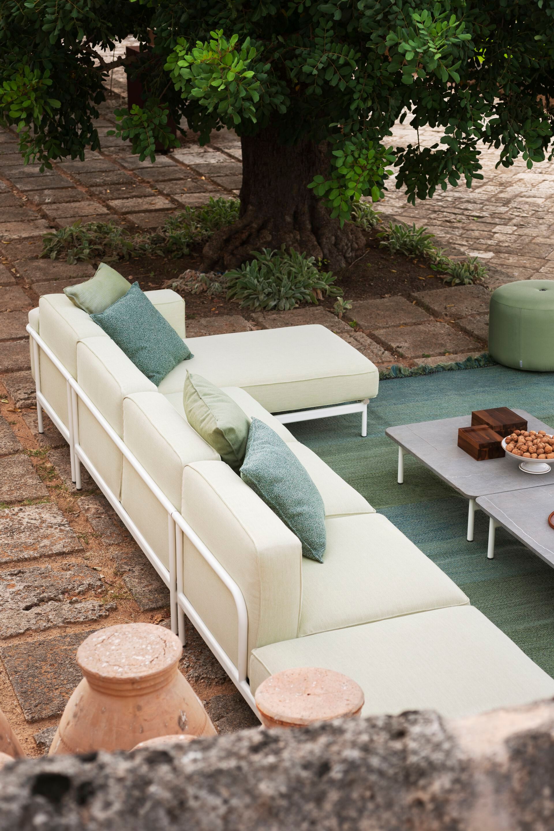 Угловой тканевый модульный садовый диван с полуостровом RODA Extendo ARCH-00108704 - Вид №8