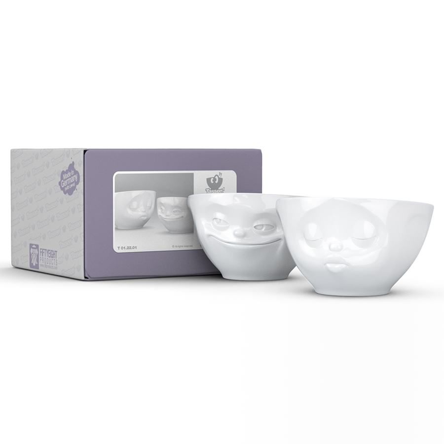 T01.22.01 Набор из 2 чаш tassen grinning & kissing 200 мл белый Tassen by FIFTYEIGHT PRODUCTS  - Вид №1